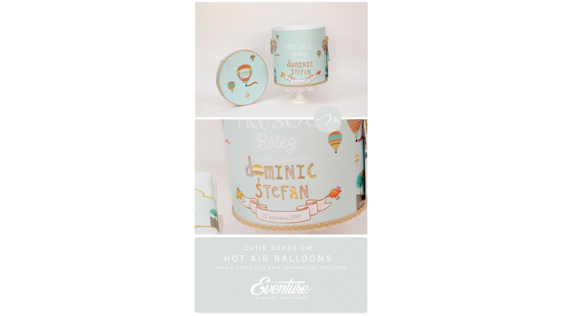 Trusou de botez cu broderie personalizata pentru baieti, Hot air Balloons 7
